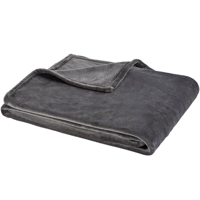 Cashmere Touch Kuscheldecke | 180 x 220 cm Dunkelgrau