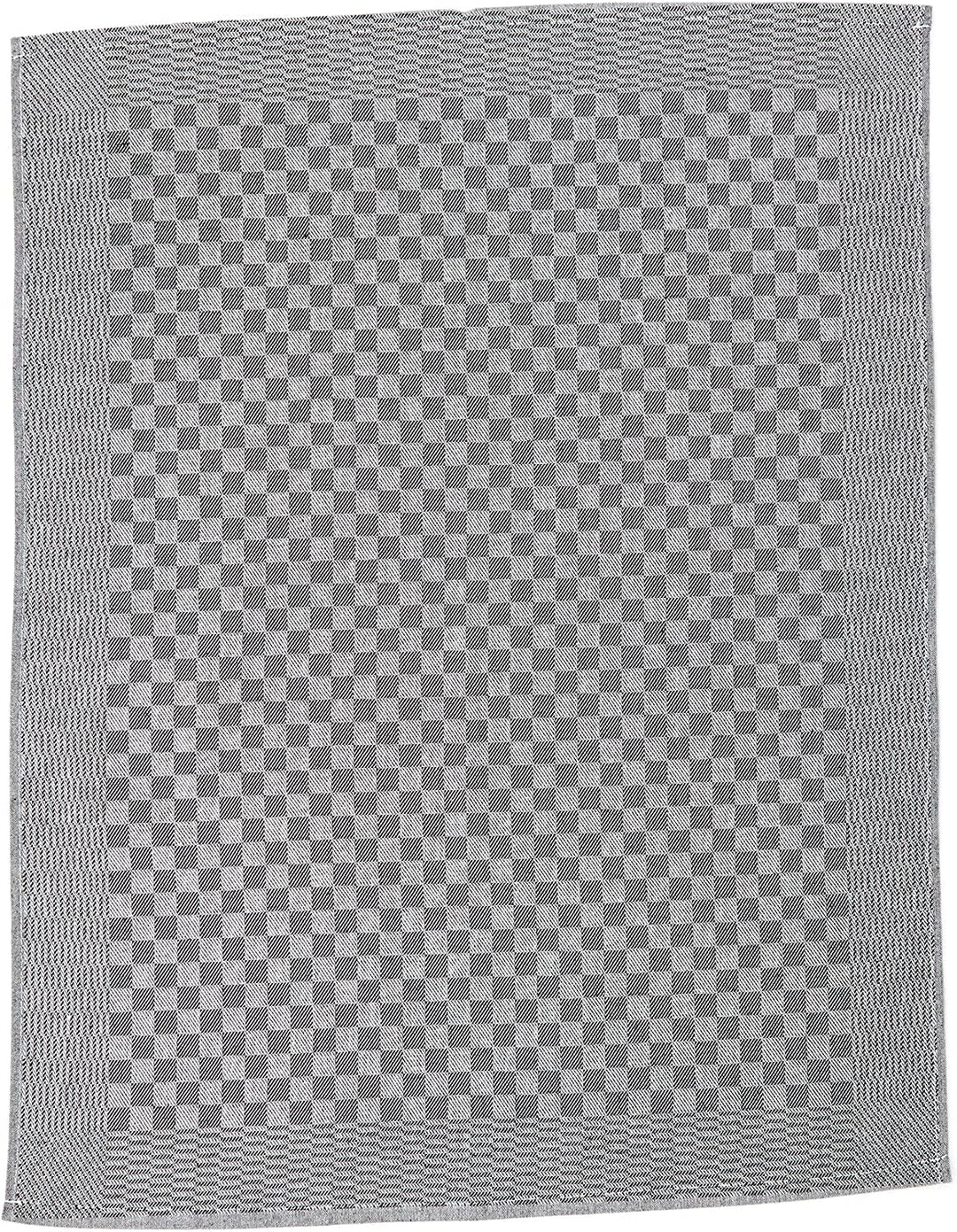 10 Stück Zwirn Geschirrtücher Set - Schwarz  50x70 cm