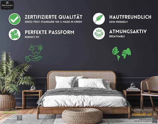 Boxspringbett Spannbettlaken "Winterflausch" 180 - 200x220 + 40 cm