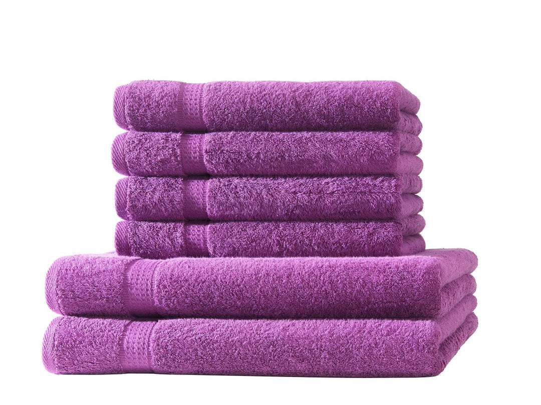 2er Set Duschtücher &amp; 4er Set Handtücher | 500 g/m² | 100 % Baumwolle