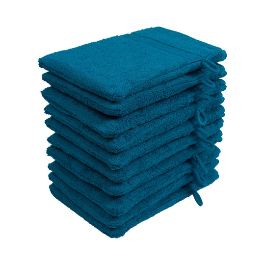 10er Set Waschhandschuhe | 500 g/m² | 100 % Baumwolle